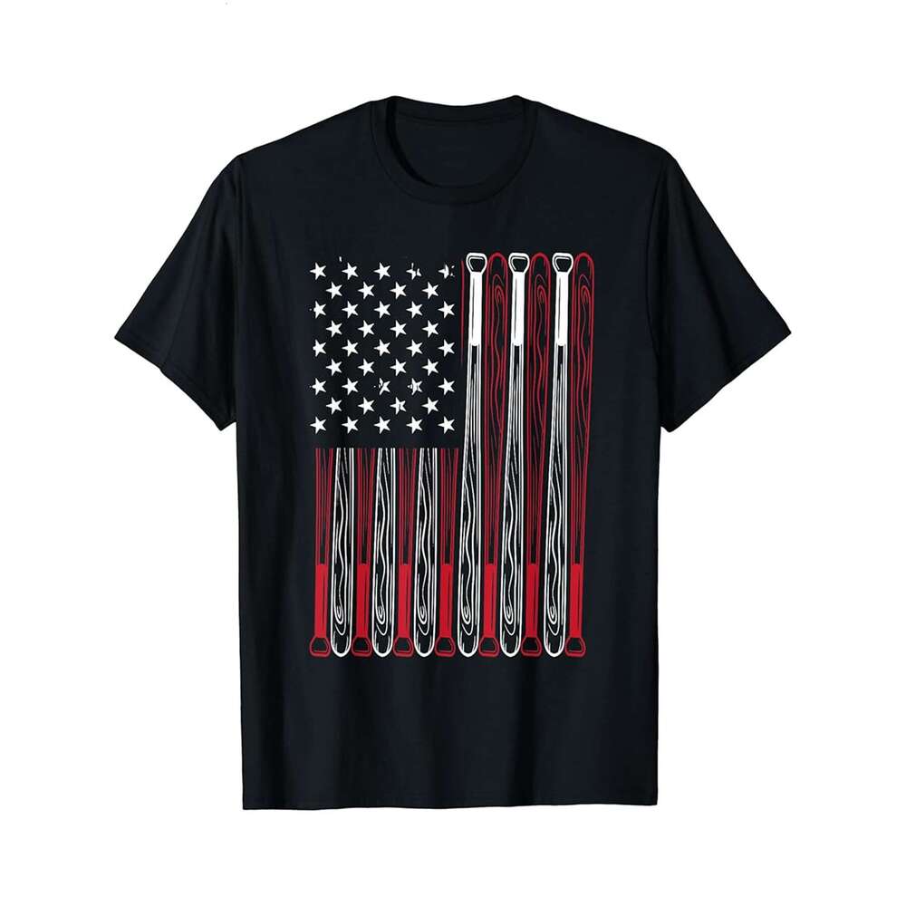 Designer T shirt US American Flag Vintage Baseball Flag 4th Of July ,100% cotton, short sleeve , Wrinkle resistant, Casual, comfortable fit - 220 g T-