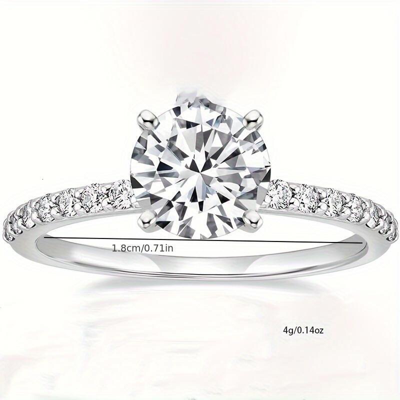 1.25 Carat Round Solitaire Cubic Zirconia Engagement Halo Promise Ring
