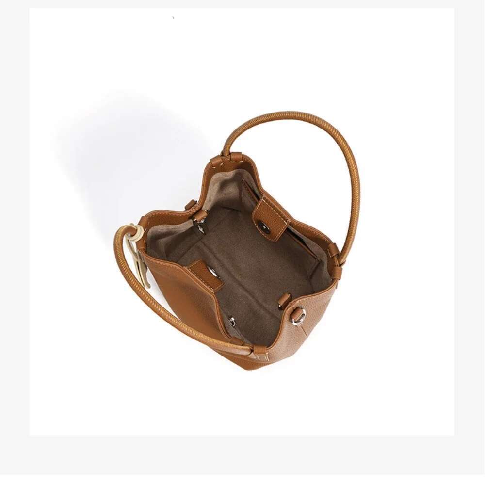 New Design Chic Basket Bucket Shopper Tote Small T Cowhide Leather Women Handbag With Elephant Deco Ladies Shoulder Bag