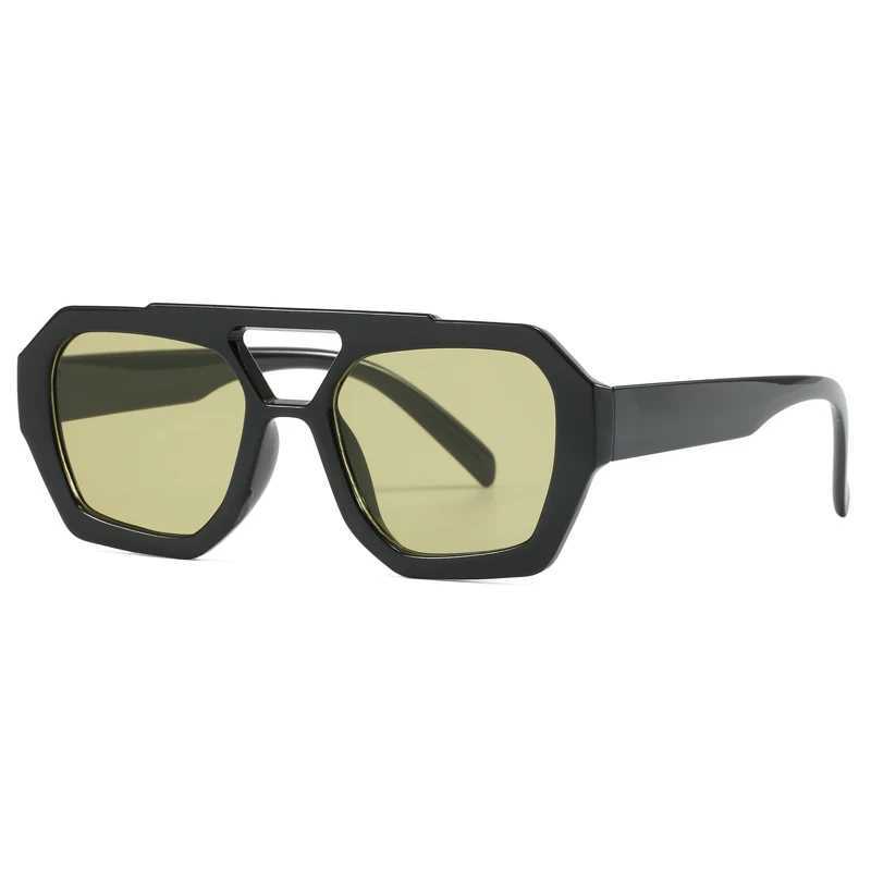New Womens Fashion Irregular Square Sunglasses Personalized Retro Trend Instagram Outdoor Cycling Photography Sunglasses Mens Z250411