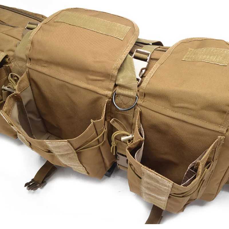 38 46 55 inch Double Rifle Case Bag Tactical Weapon Gun Case Rifle Pistol Bag Long Gun Bag for Hunting Range Sports Transport Z250411