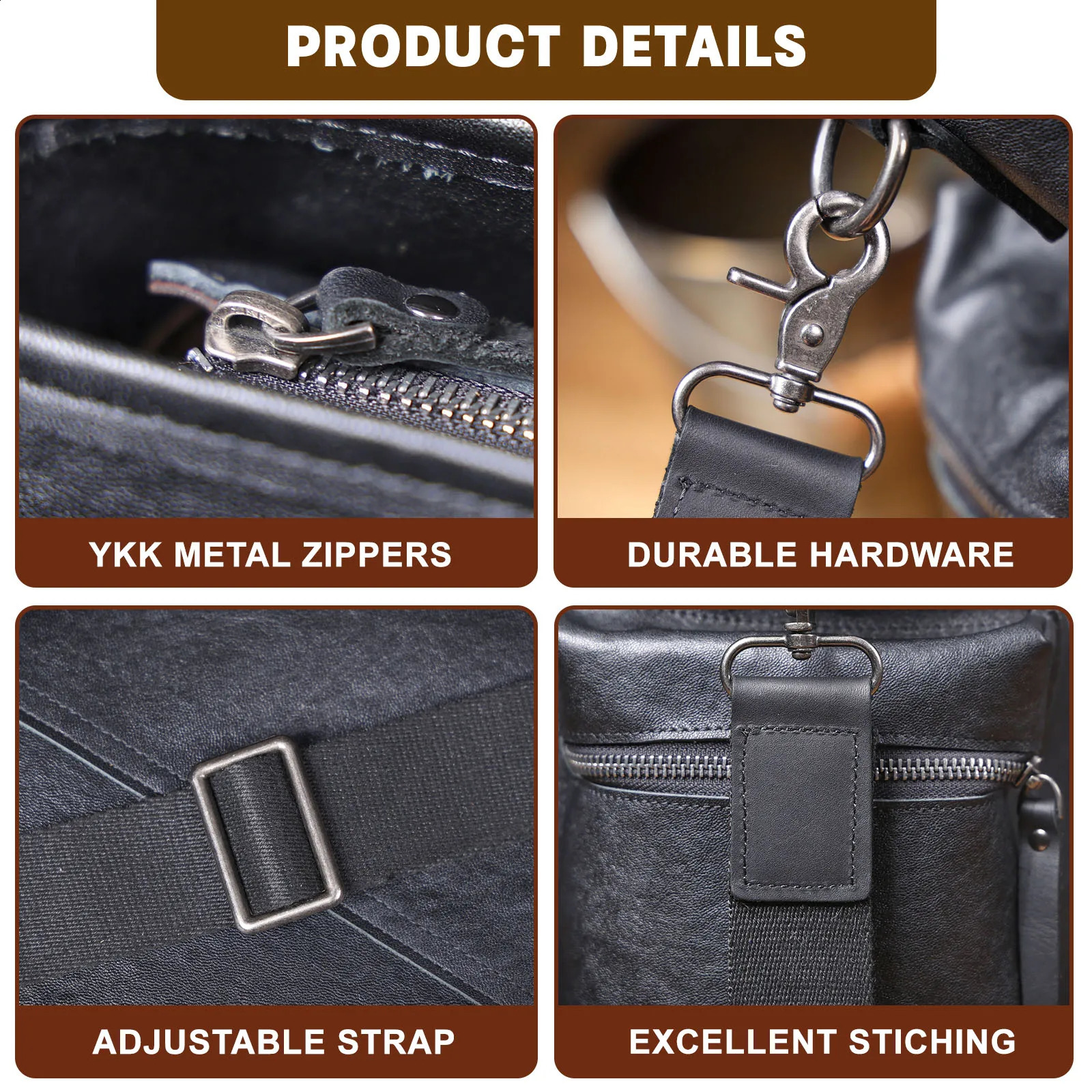 Genuine Leather Mens Brifecase 15 Inch Laptop Bags Simple Cowhide HandBag Vegetable-tanned Leather Fashion Casual Style 250407