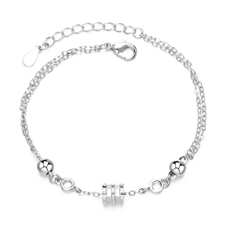 New 925 Sterling Silver High Quality Bead Romance Bracelet Chain For Woman Engagement Party Wedding JewelryC250411