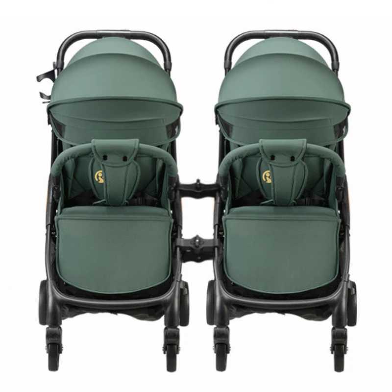 Lightweight double stroller with car seat portable double stroller for defecation detachable and foldable baby stroller W250411