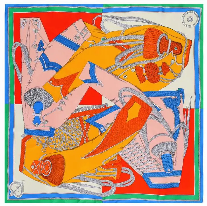 Winter Square Scarf Twill Silk Scarf Women Kerchief Scarves For Ladies Fashion Shawl 251110