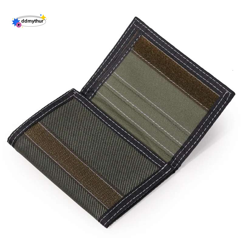 Canvas Short Trifold Men's Boys Wallets Purse with Coin Pocket Fashion Students Leisure Money Folder ddmythur