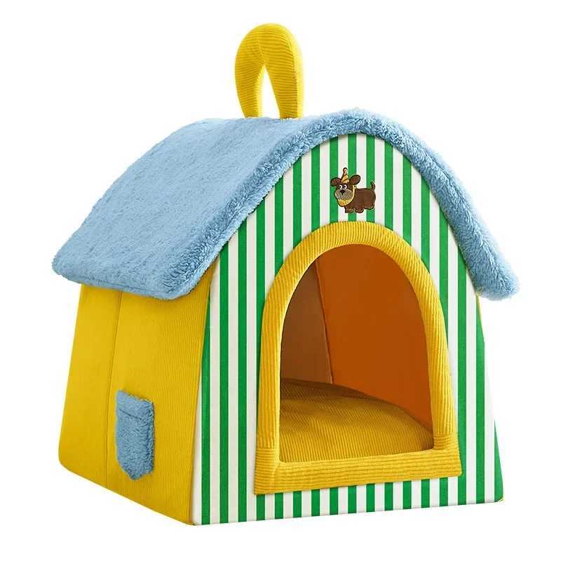 Foldable dog house dog house mattress is suitable for small and medium-sized dogs cats winter warm cat beds nest pet products basket pets and small do