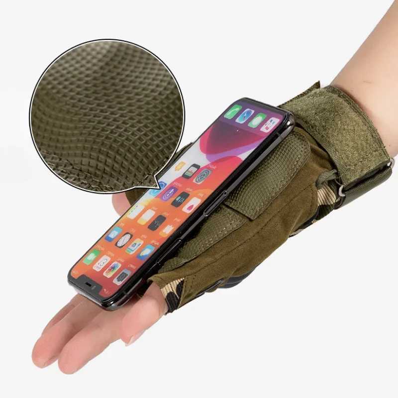 Motorcycle Gloves Men Tactical Hunting Shooting Knuckle Protection Leather Outdoor Sport Full Finger Cycling Bike Bicycle GlovesC250412