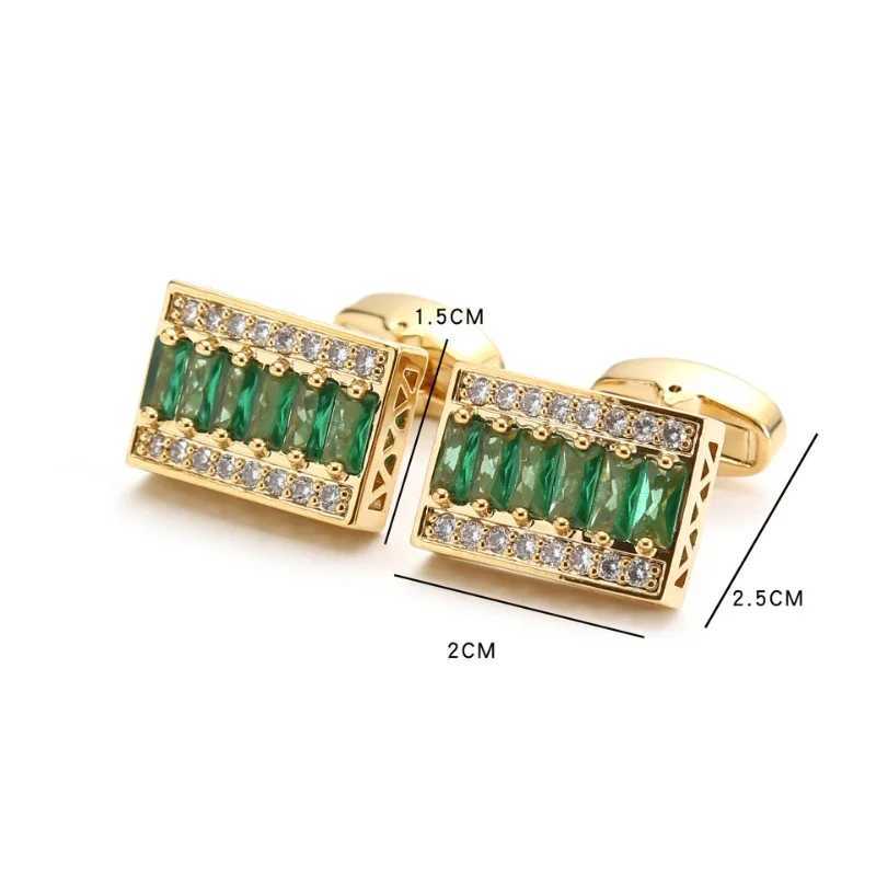 High quality mens cufflinks crystal rhinestone square French cufflinks luxury business wedding jewelry accessories giftsT250412