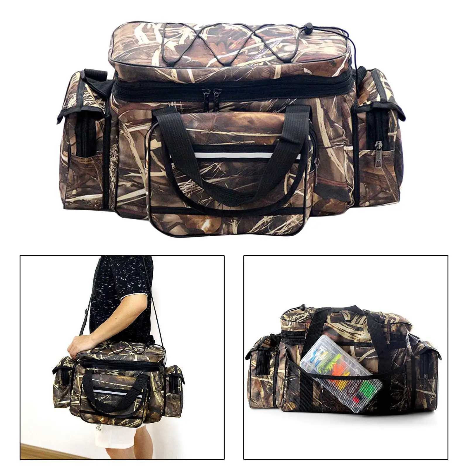 Multi-Pocket Fishing Bag Tackle Storage Organizer Crossbody Bag Sea Fishing Z250411