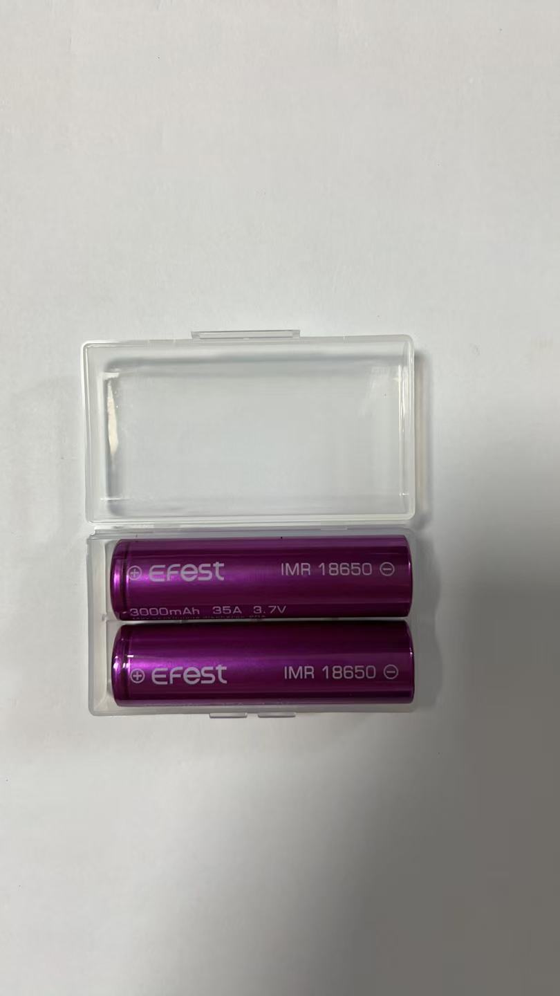 100% High Quality IMR18650 Battery 3000mAh 35A IMR 18650 Lithium 3.7V Li-ion Rechargeable Batteries Cell With Box Purple Flat Top