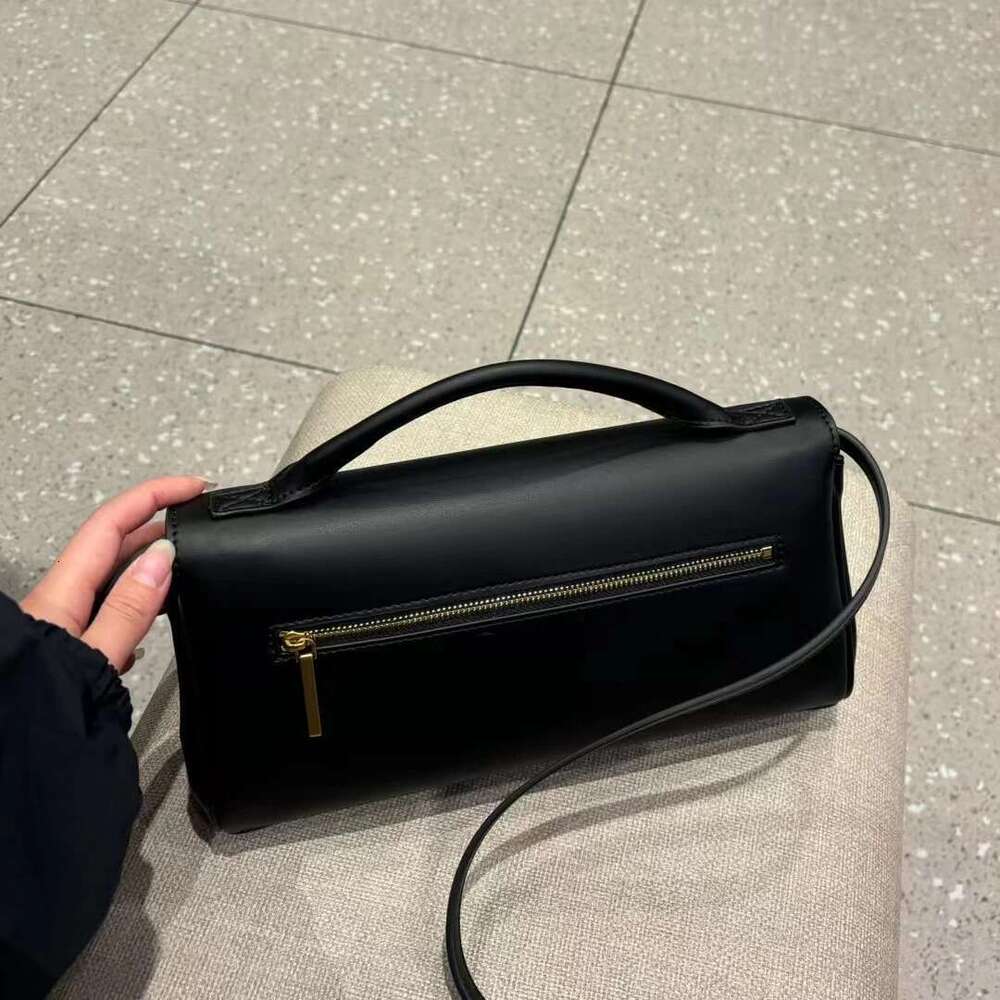 genuine leather handbag 2025 new niche design lock small square vintage motorcycle style cowhide oneshoulder crossbody bag