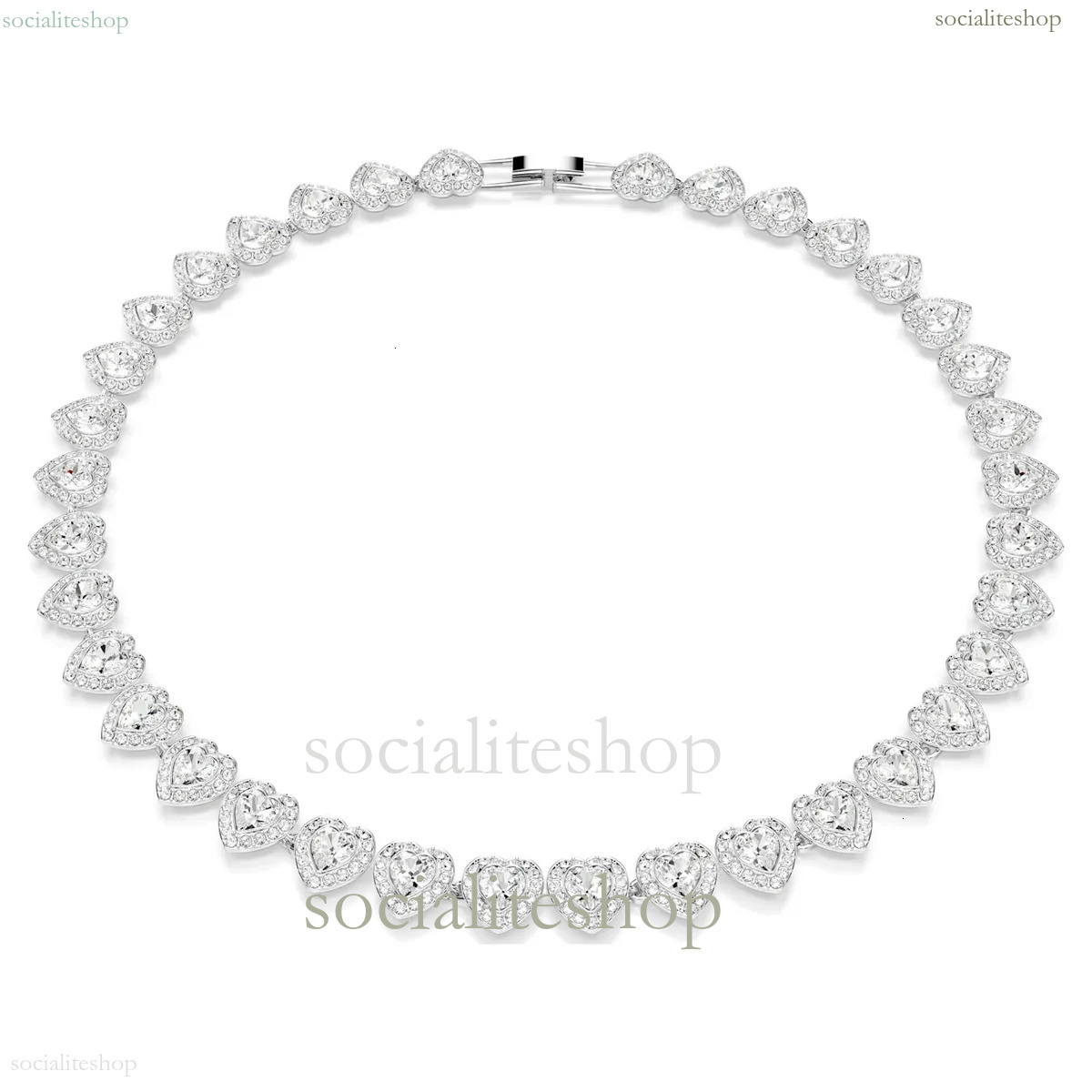 Designer Jewelry Swarovskilys Necklace Fashion Series Set Heart Shaped Single Diamond Button Necklace High Quality Luxury Charm Version Necklace Jewelry E69