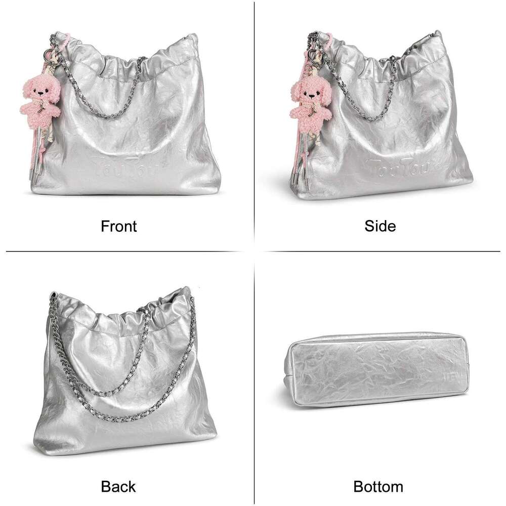 TOUTOU Large Capacity Tote Original Dog Pendent Commuter Chain Strap Underarm Bag For Women Fashion Valentine's Day Gift