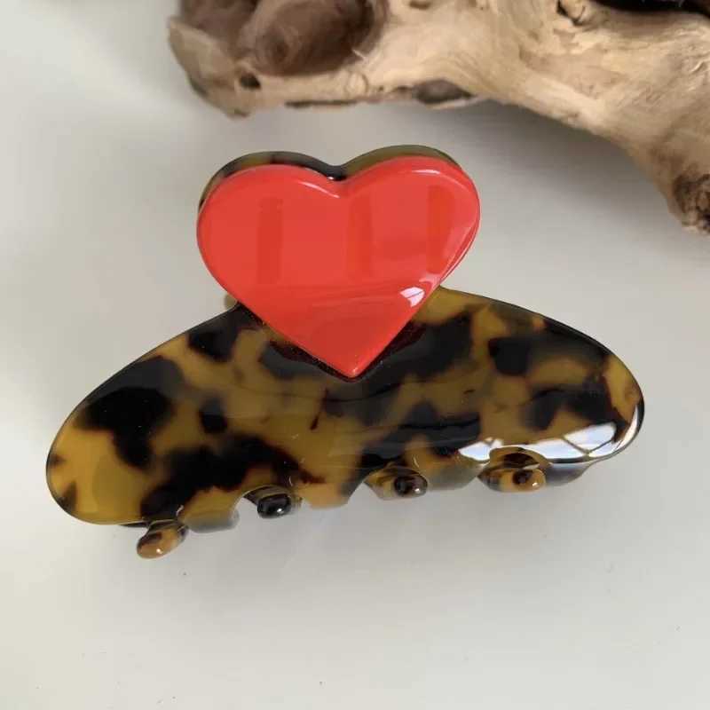 Creative Color Matching Acetate Hair Clip Sweet and Cute Girl Love Grab Clip Back Hairclip Shark Hair Clip Accessories Y2504012