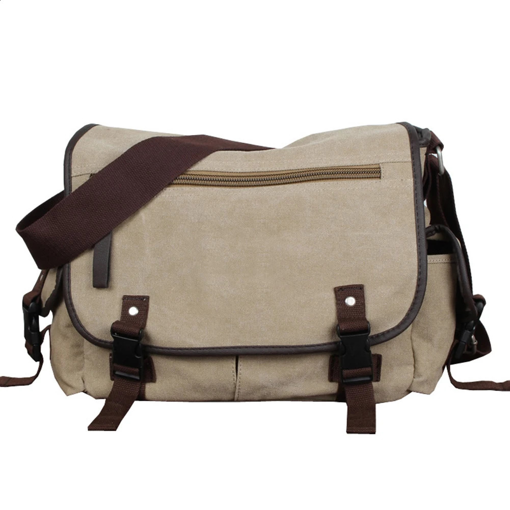 Retro laptop shoulder bag with multiple pockets waterproof 14 inch laptop bag school work adjustable shoulder strap 250411