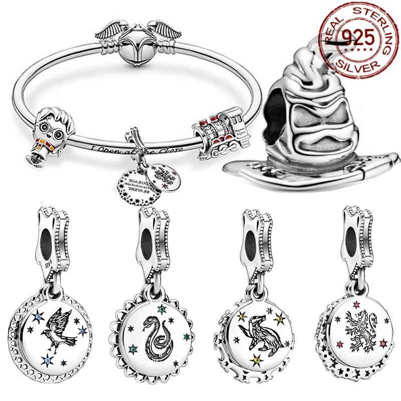 Potter Charm Bead Harrys Hot Series 925 Sterling Silver for Women Original 925 Bracelet Bangle Pendant DIY Jewelry Gift W251112
