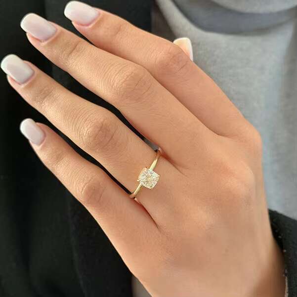 Jewelry 925 Sterling Silver Wedding Ring Women 18k Gold Plated Natural Diamond Engagement Ring