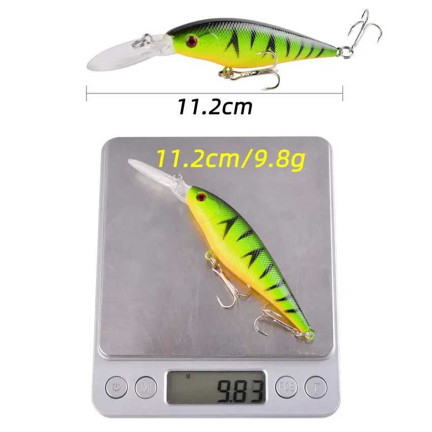 1pcs Minnow Fishing lure Pike Fake Bait Minnows 11cm 10.5g Wobbler Crankbait Trout Carp Fishing Lures Swimbait Tackle Z250411