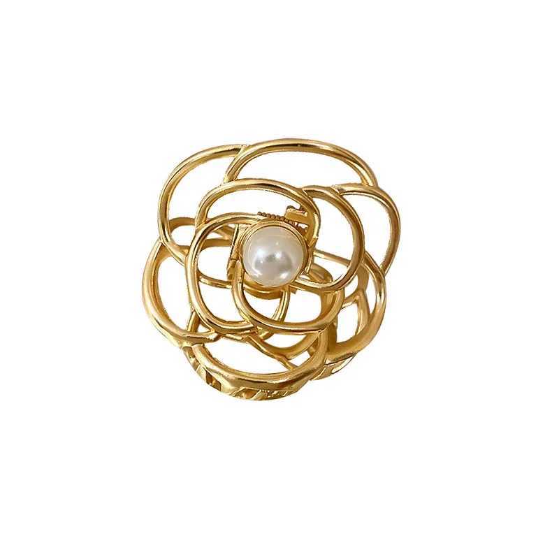 Luxury Jewelry Camellia Crab Hair Clip Womens Party Hair Clip Girls Hair Clip Accessories Y2504012