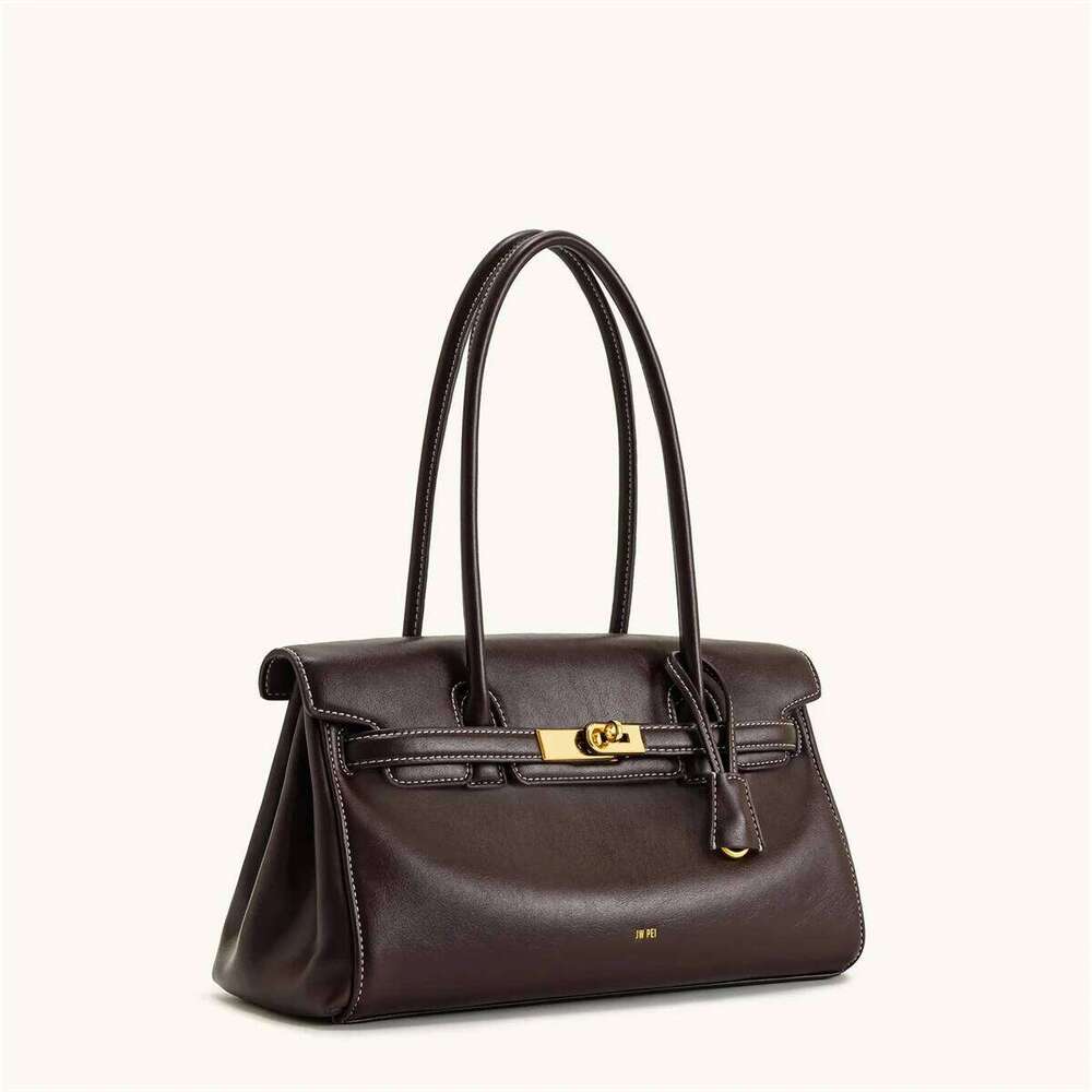 JW PEI 2025 New Women's Yara Shoulder ,Brown Large Capacity Work For Women Commuting, Professional Briefcase Tote Bag