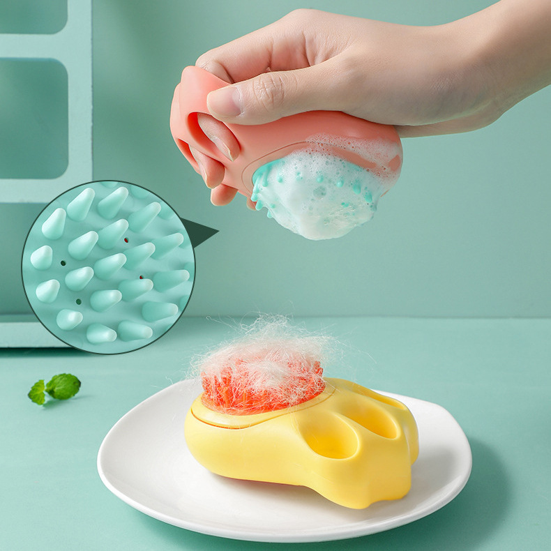 New silicone pet bath brush, hair removal comb, cat and dog cleaner, massage brush, pet supplies wholesale in stock