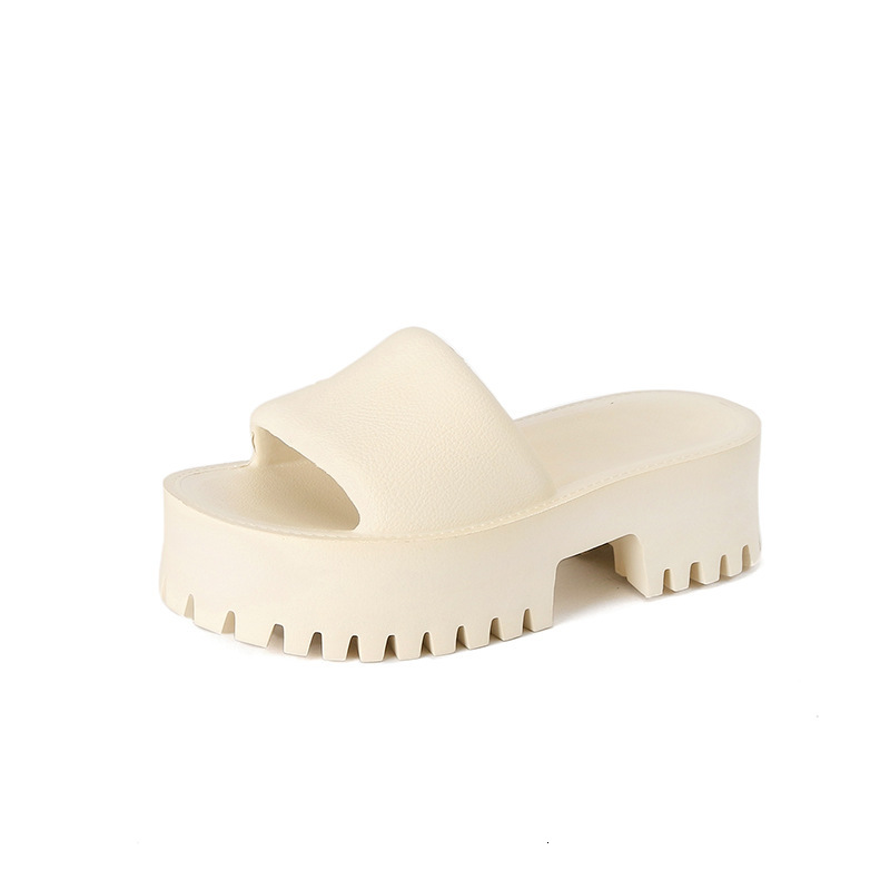 New women's slippers for outerwear, thick sole, super high heels, Instagram fashion, internet celebrity, EVA cool casual, one size large