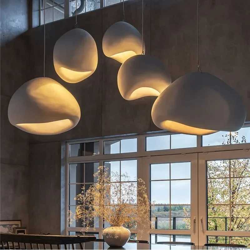 Nordic Simple Living Room Bedroom Pendant Lights Home Decor Kitchen Island Chandeliers Dining Room White Round Lighting Fixtures X251112