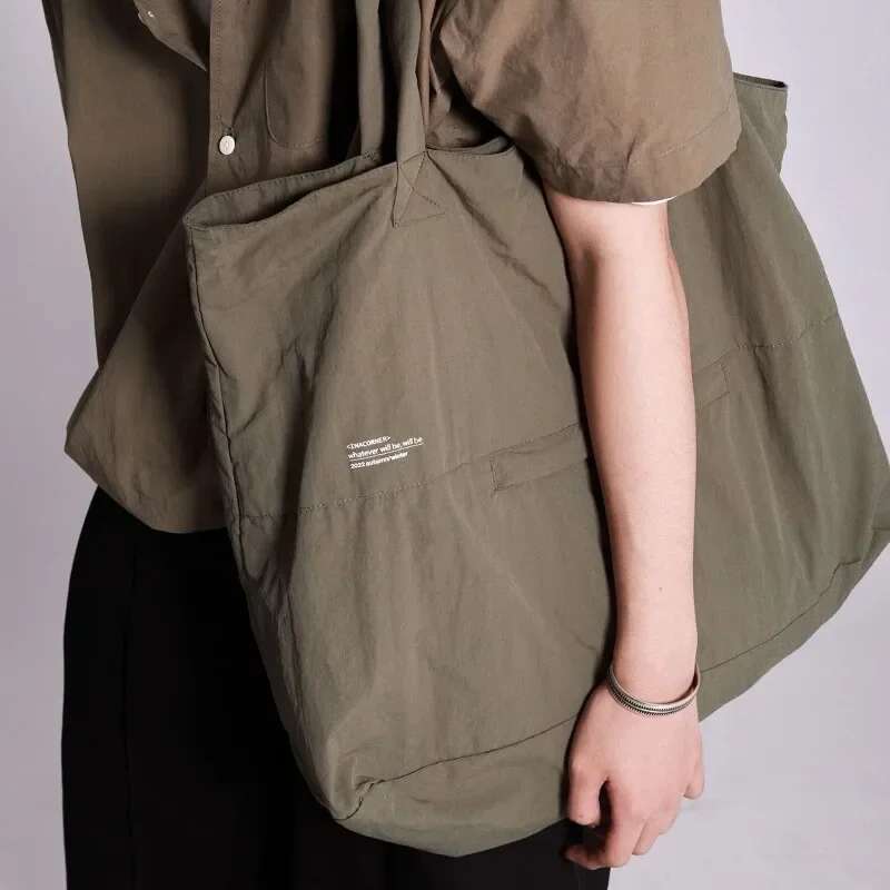 GAINNY Large Capacity Japanese Nylon Tote Women Waterproof Haruku Big Shoulder Bag Handbag For Commuting Work Shopping