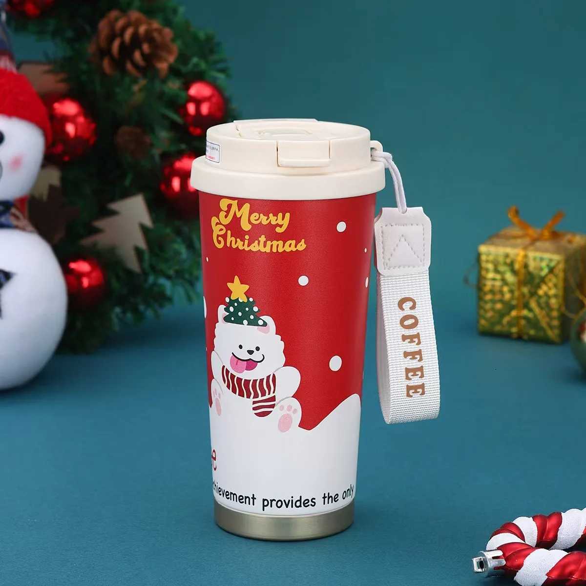 Christmas Christmas Thick Insulated Cup 316 Stainless Steel Thick Double Drinking Coffee Cup Couple Birthday Gift Y251112