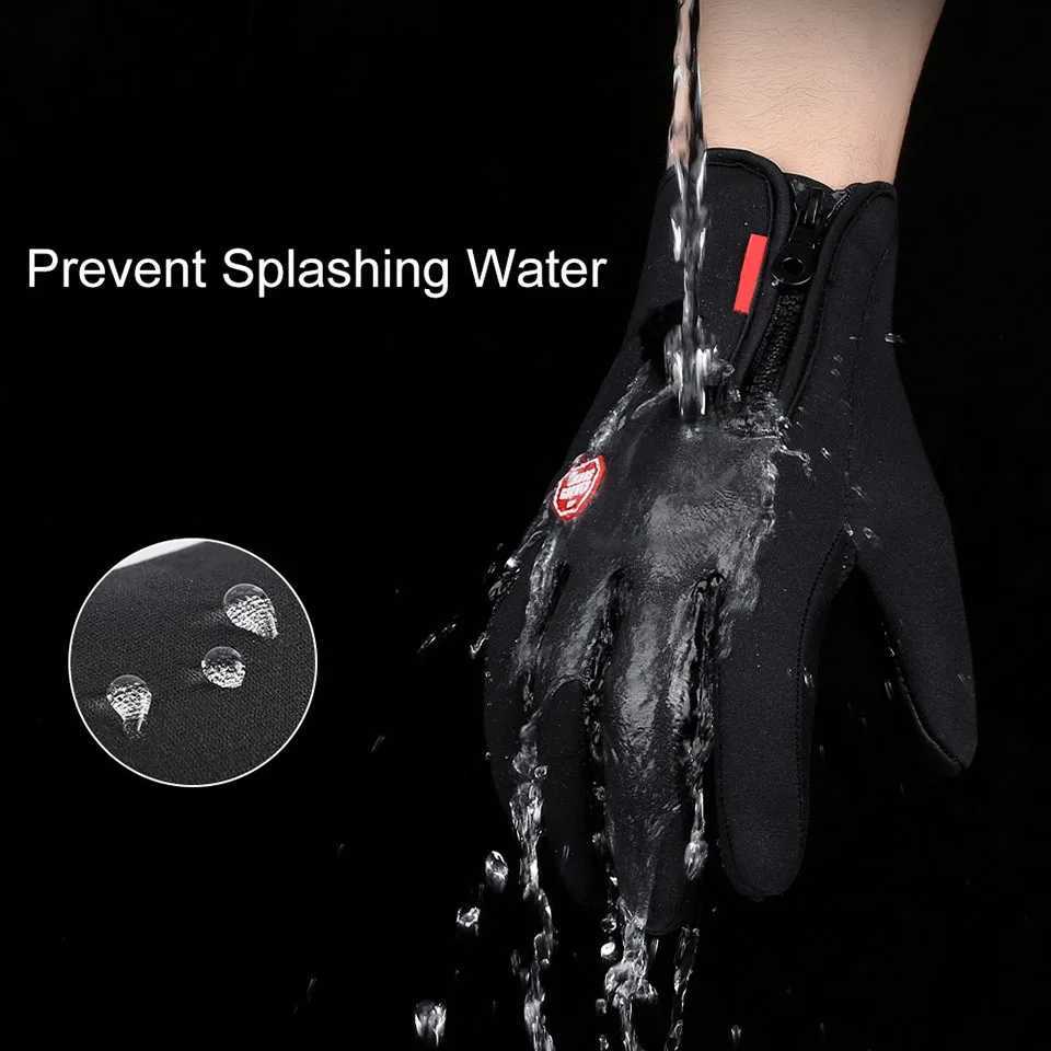 Touchscreen Winter Thermal Warm Cycling Bicycle Gloves Bike Ski Outdoor Camping Hiking Motorcycle Gloves Sports Full FingerC250412