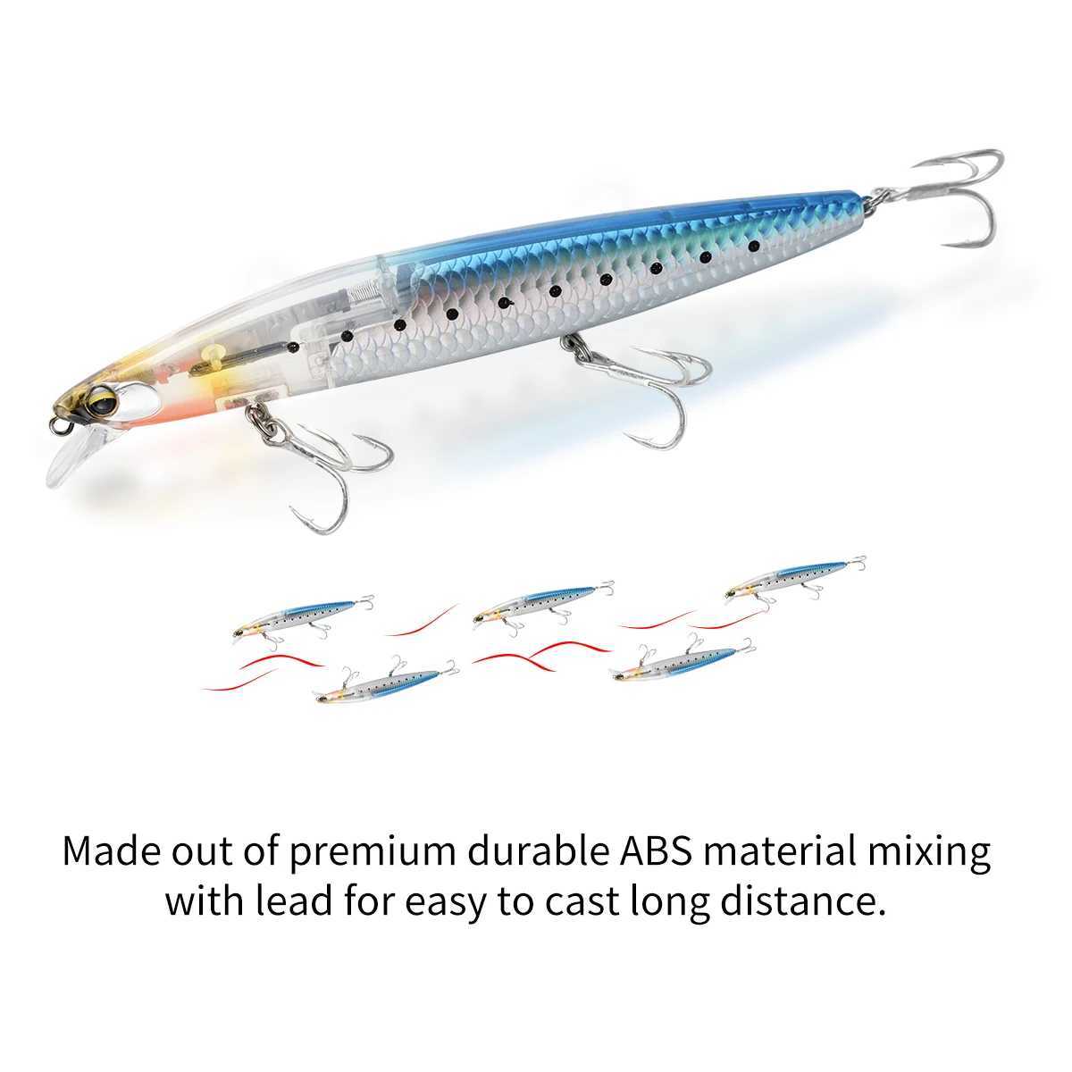 Long casting Fishing Lure 14.5cm 27g Floating Minnow with Flash Blade Fishing bait for Seabass High Quality Z250411