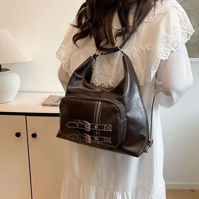 Belt Tote Pu Fashion Women Shoulder All Match Itabag Designer Commuting Bag