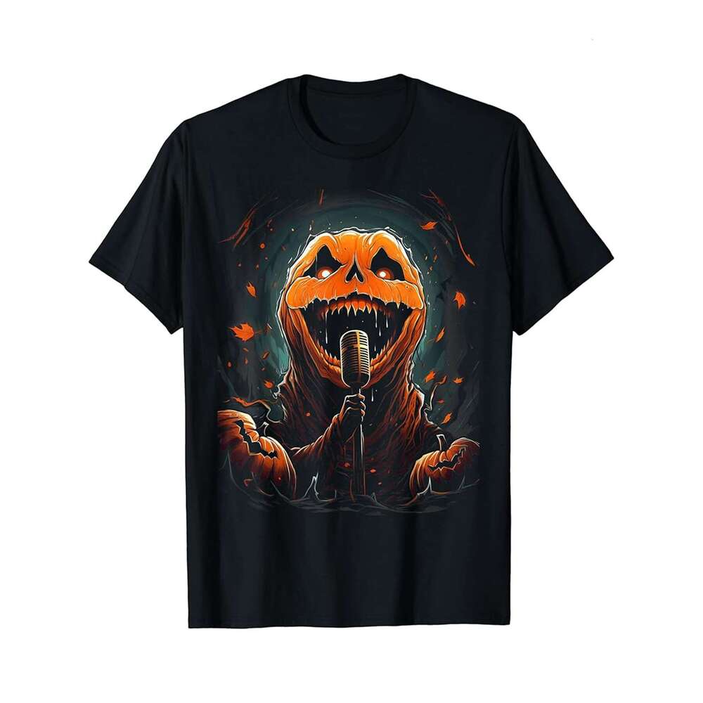 Designer T shirt Singing Halloween Custom Graphic Tees for Men Men - 220g T shits
