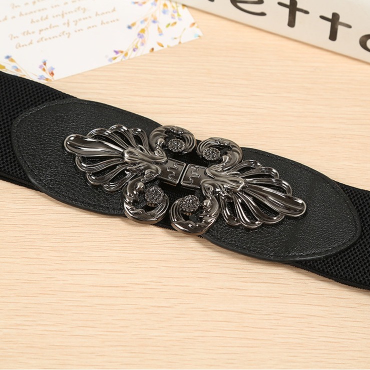Special sale women's elastic waistband, seasonal casual and fashionable Korean version decoration, button up dress, wide waistband