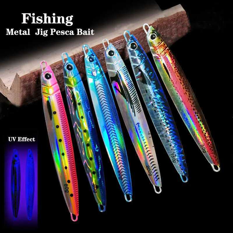 AS Slow Falling JIg Lure Fishing UV Jig 3D Print Angler 60g80g120g150g200g250g Metal Hard Bait Sinking Jigging Pesca Bait Z250411