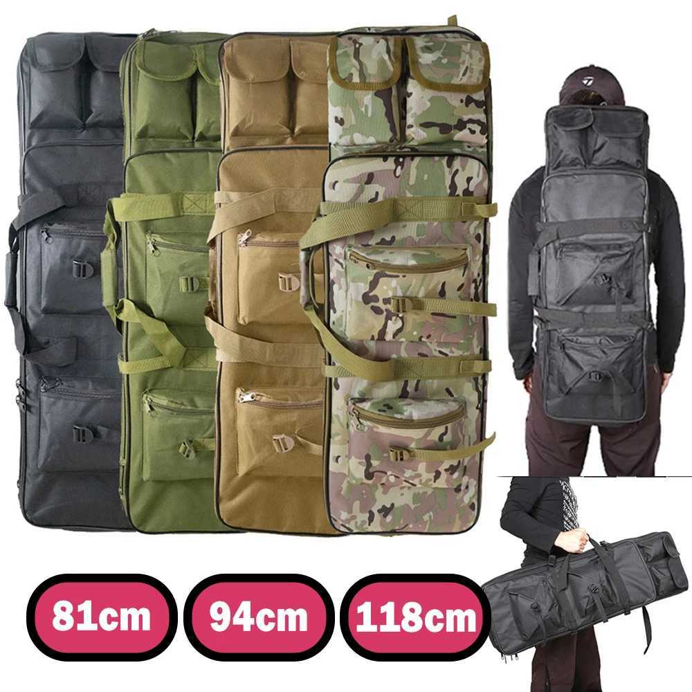 Outdoor portable Fishing Gear Bag Tactical Air Gun Bag Nylon Air Rifle Case Rifle Backpack Double Waterproof Universal Backpack Z250411