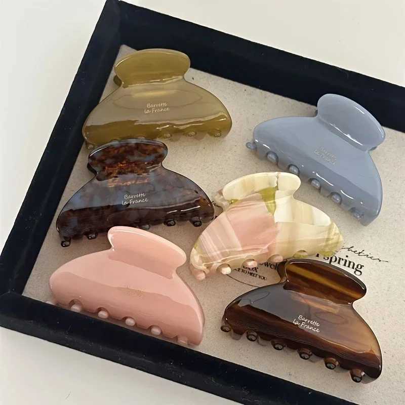 French womens elegant vinegar hair clip medium-sized sweet shark clip exquisite girl hair clip headband 2024 Y2504012