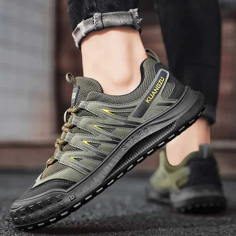 Mens 2025 New Mesh hot Breathable Casual Anti Slip Hiking for hot Men Cfortable Sneakers Lace Up Vcan Shoes Z250411