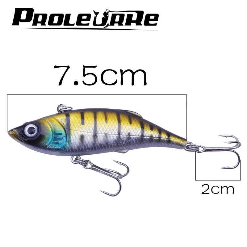 1 Pc Sinking VIB Fishing Lure Isca 9.8g 7.5cm Crankbait Swimbait Artificial Hard Bait with Hook Pesca Bass Winter Fishing Tackle Z250411