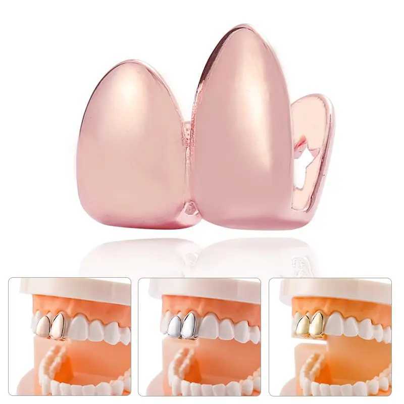 Hip Hop Teen Grilz Mens Gold Silver Monochrome Teeth Grilz Hat Dental Grill Punk Rap Singer Halloween Role Playing Teeth Hat W250412