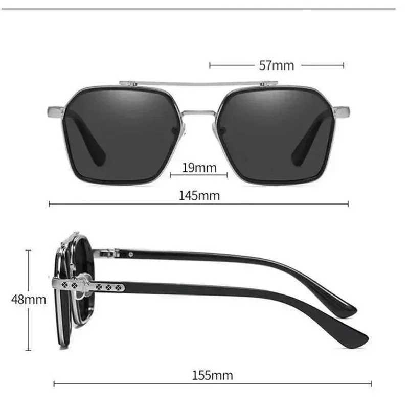 Retro Steampunk Sunglasses Men Polarized Brand Designer Driver Safety Goggle Outdoor Eyewear Man Shades UV Protection OculosC250411