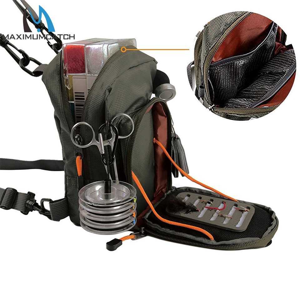 Maximumcatch Fly Fishing Bag Fishing Chest Pack Fly Bag With Five Fishing Tool Accessories Z250411
