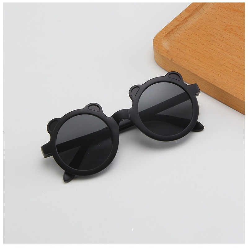 New Baby Fashion Street UV Protection Year Old Photography Cute Cartoon Bear Children's Folding Sunglasses
