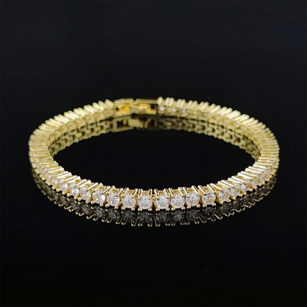 GRAD Certified 10K Gold Men's Iced Out Moissanite Tennis Necklace with Various Sizes (2mm & 4mm) - Exclusive Collection