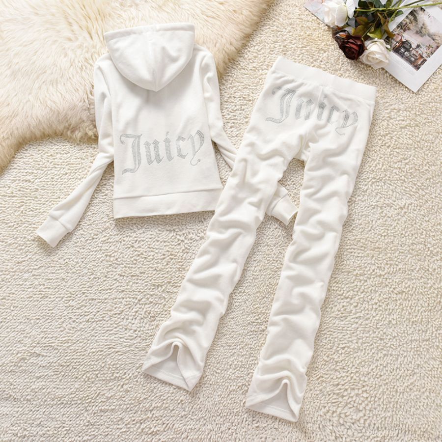 designer womens juicy cotoure tracksuit women short and long sleeved suit velvet two piece sportswear pullover hoodie set size S/XXL C260312