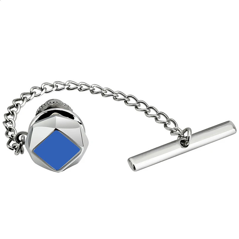 Hasson mens tie pin with chain suitable for mens collar accessories 250409