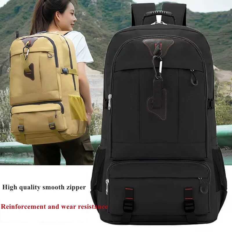 Large Capacity 80L Amouflage Lure Fishing Bags Multi-functional Backpack Outdoor Sports Large Capacity Rod Fishing Tackle Bag Z250411