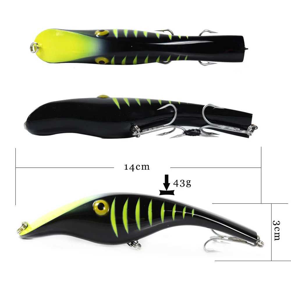 14CM 43G Slow Sinking Jerkbait Hard Artifical Lures Pike Bait Jerk Wobblers Fishing Tackle Z250411