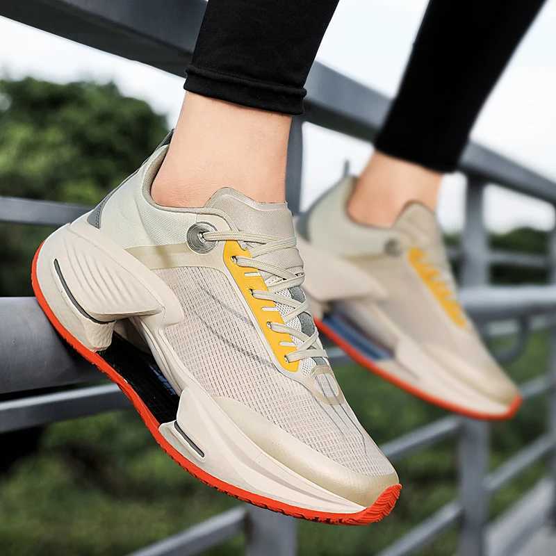 Running Shoes Mens Spring 2025 New Student Carbon Plate Running Shoes Lightweight Shock-absorbing Youth Sports ShoesC250411